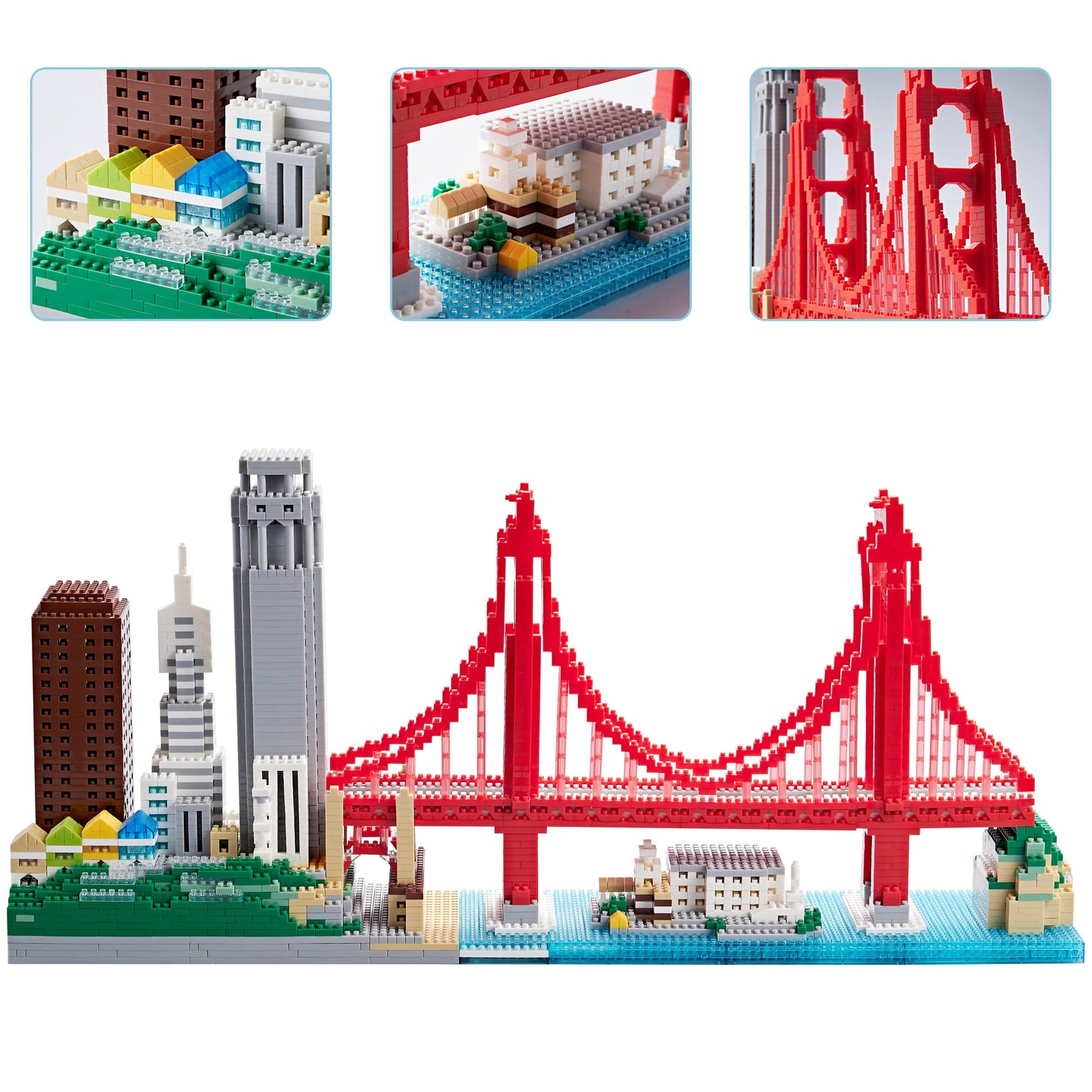 JXRLMB Micro Building Blocks Set for Adults Architecture Skyline Collection San Francisco 3574PCS