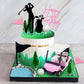 2026 New Golf Cake Decorations Pink Golf Cart Cake Toppers Heading