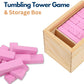 WE Games Wooden Block Stacking Party Game for Adults, Tumble Tower Wedding Guest Book Alternative, Tabletop Games, Includes Storage Case, 12 inches