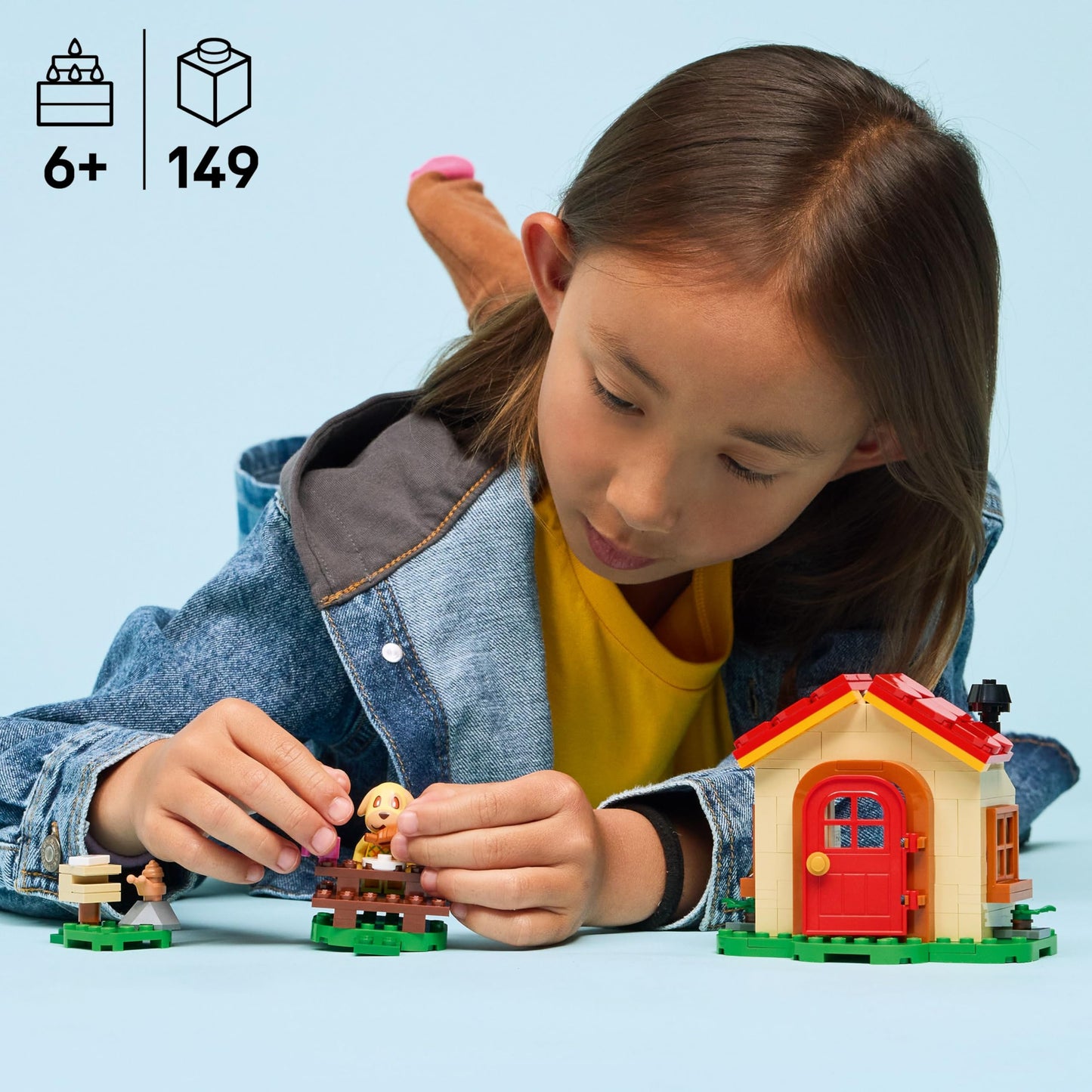 LEGO Animal Crossing Goldie’s Cozy House Building Toy - Pretend Play Set for Girls & Boys, Ages 6+ W/Dog Minifigure - Building Blocks Toy for Kids