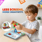 MAGLIVO Mini Magnetic Tiles Travel Set 40 Pcs, Our is W/1 Bigger Tile, Mini Magnetic Tiles with Case for Kids- Travel Magnetiles-Magnet Tiles Travel