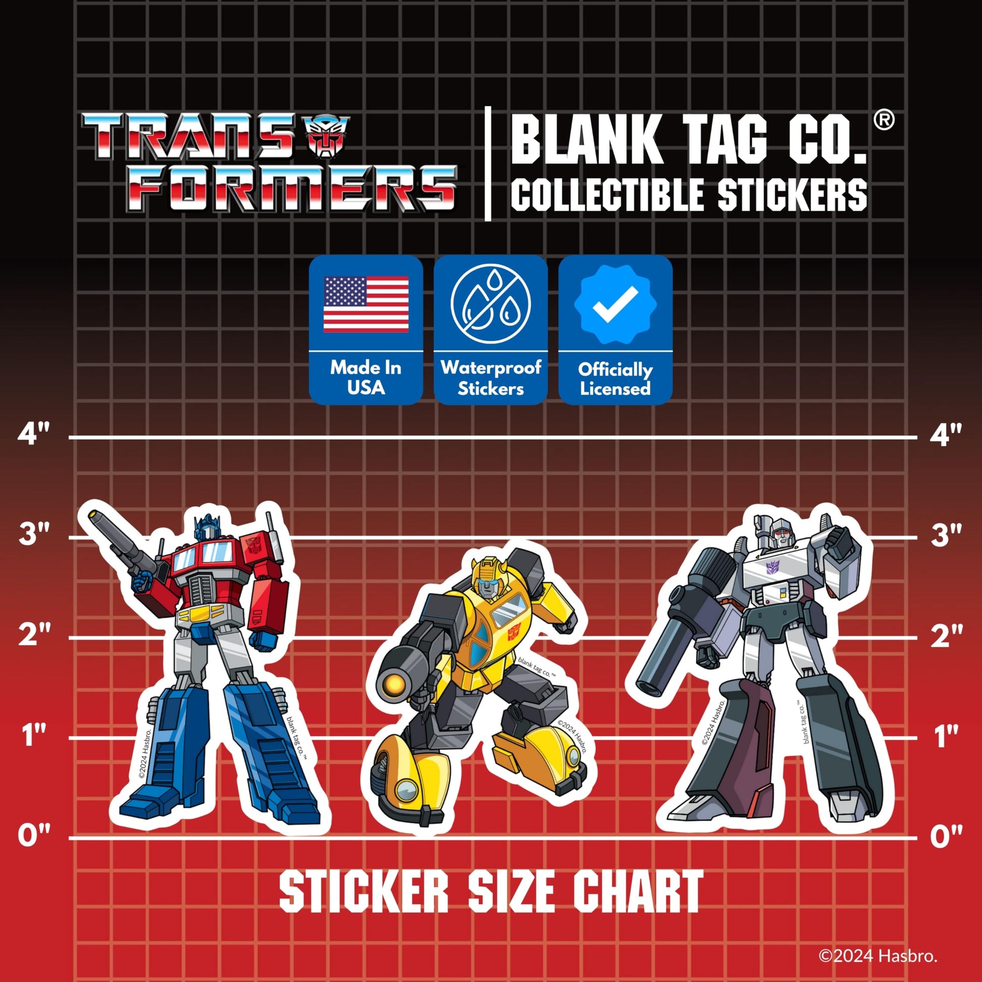 Transformers® 3-Pack Sticker Bundle - Waterproof Stickers for Water Bottles and Laptops (3-Pack)