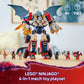 LEGO NINJAGO Zane's Ultra Combiner Mech Ninja Toy - Pretend Play 4-in-1 Building Toy Set for Kids, Boys and Girls, Ages 9+ - with 6 Minifigures - Gift
