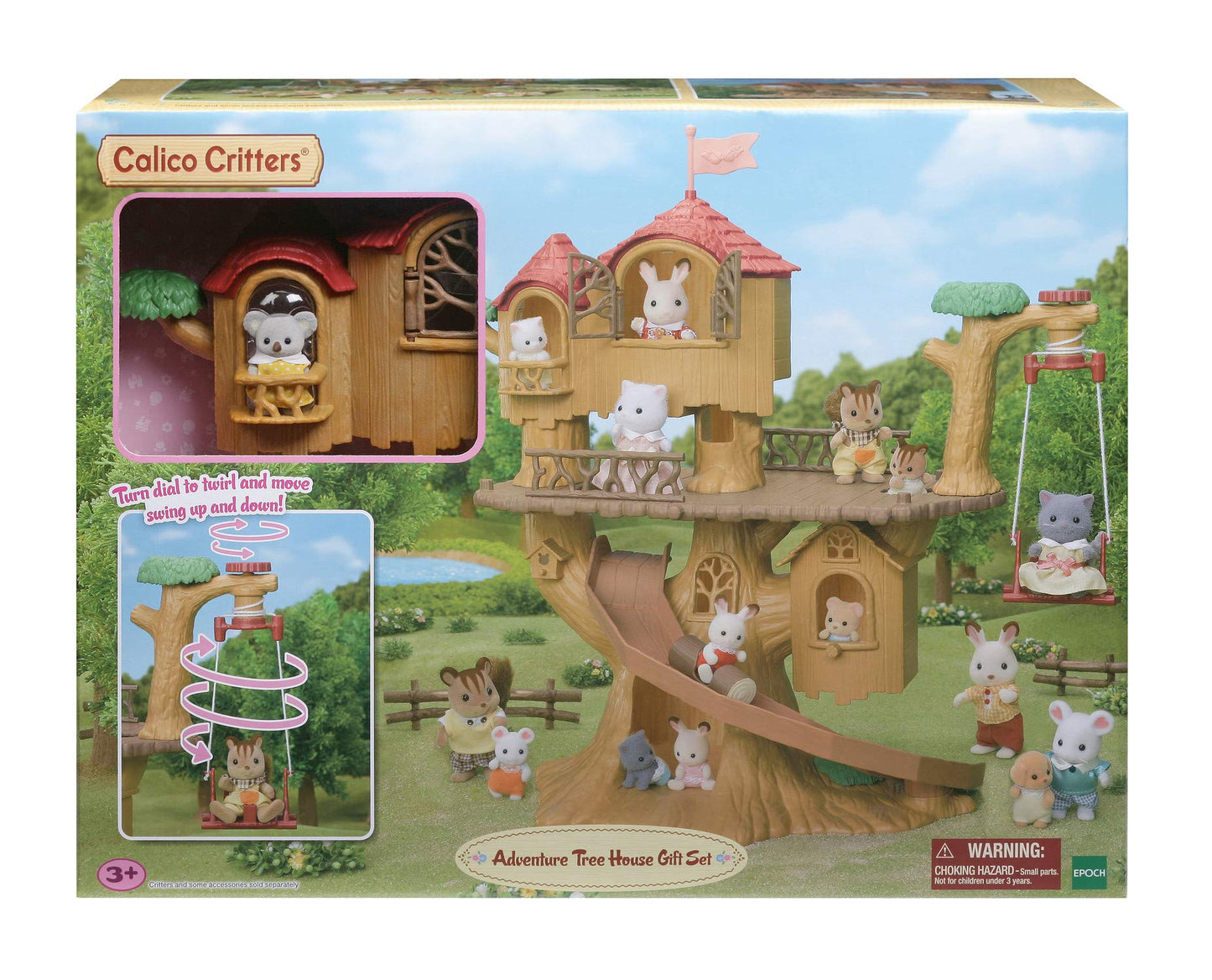 Calico Critters - Vacation Homes - Adventure Treehouse - 2025 Edition Dollhouse - Kids Pretend Play House, Miniature Home Playset, Expandable Design