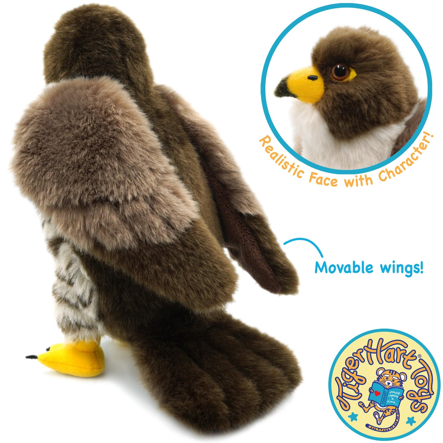 TigerHart Percival The Peregrine Falcon - 10 Inch Stuffed Animal Plush