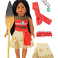 American Fashion World Moana Inspired Outfit with Wooden Paddle Made to fit 18 inch Dolls Compatible with American Girl Dolls