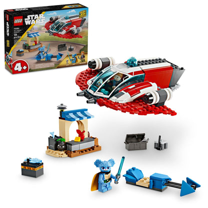 LEGO Star Wars: Young Jedi Adventures The Crimson Firehawk, Kids’ Starter Set, Buildable Toy Starship, Speeder Bike Vehicle, 3 Characters, Gift Idea