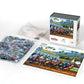 Boardwalk Horse Race 500 Piece Jigsaw Puzzle Country Western California Puzzles with Premium Box, Gift for Adults and Family 16"x20"
