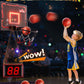 Indoor Basketball Hoop Pro for Kids, Over The Door Basketball Hoop with LED Light/Scoreboard/4 Balls- Upgraded Anti-Impact Backboard, Basketball Toys