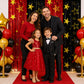 2 Pack Movie Night Foil Fringe Curtains Backdrop Decorations, 3.3 x 6.6 Ft Star Red and Black Movie Night Tinsel Streamers Backdrop for Movie Theater