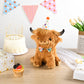 YZXZM Happy Birthday Highland Cow Plush, Birthday Stuffed Animal, Soft Plushie Cute Cow Plush Pillow Gifts for Boys & Girls (9.8 Inch)