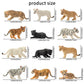 Toymany 12 Safari Animal Figurines, High Emulational Baby Plastic Zoo Animals, Lions Tigers Leopards Figure Toy Set, Easter Eggs Cake Toppers
