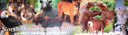 North American Wildlife 100 Piece Memory Card Game