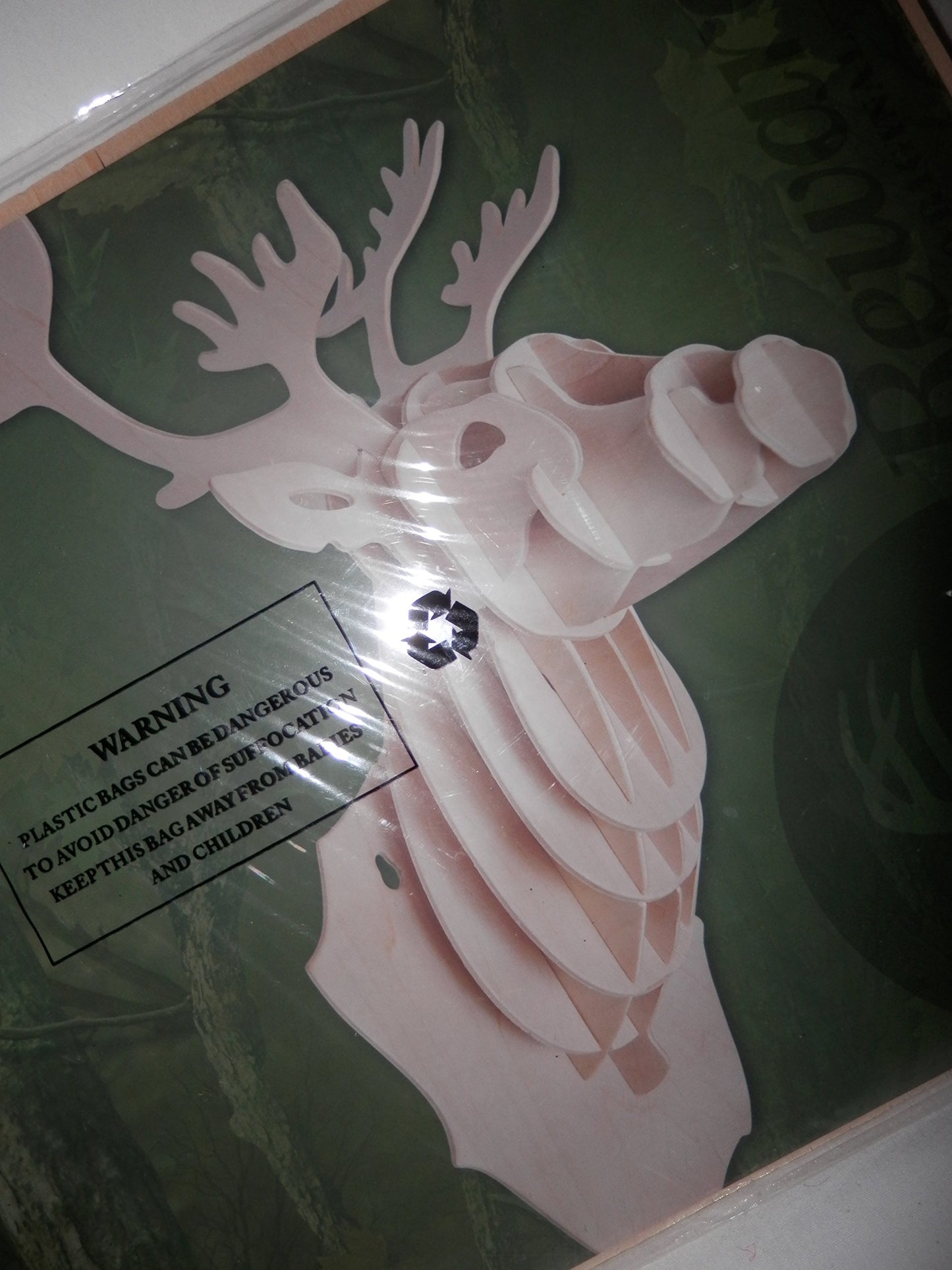 Mounted Deer 3-D Wooden Puzzle 38 Precision cut pieces by reward