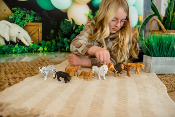 ZAGA Toys Jungle Cat Holiday Bundle | Lions, Tigers, Jaguars & Cheetahs | Lifelike Wildlife Figurines for Imaginative Play & Display | Seasonal Animal