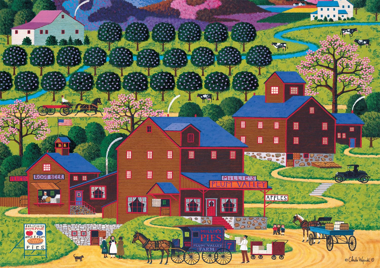 Buffalo Games - Charles Wysocki Plum Valley - 300 Large Piece Jigsaw Puzzle