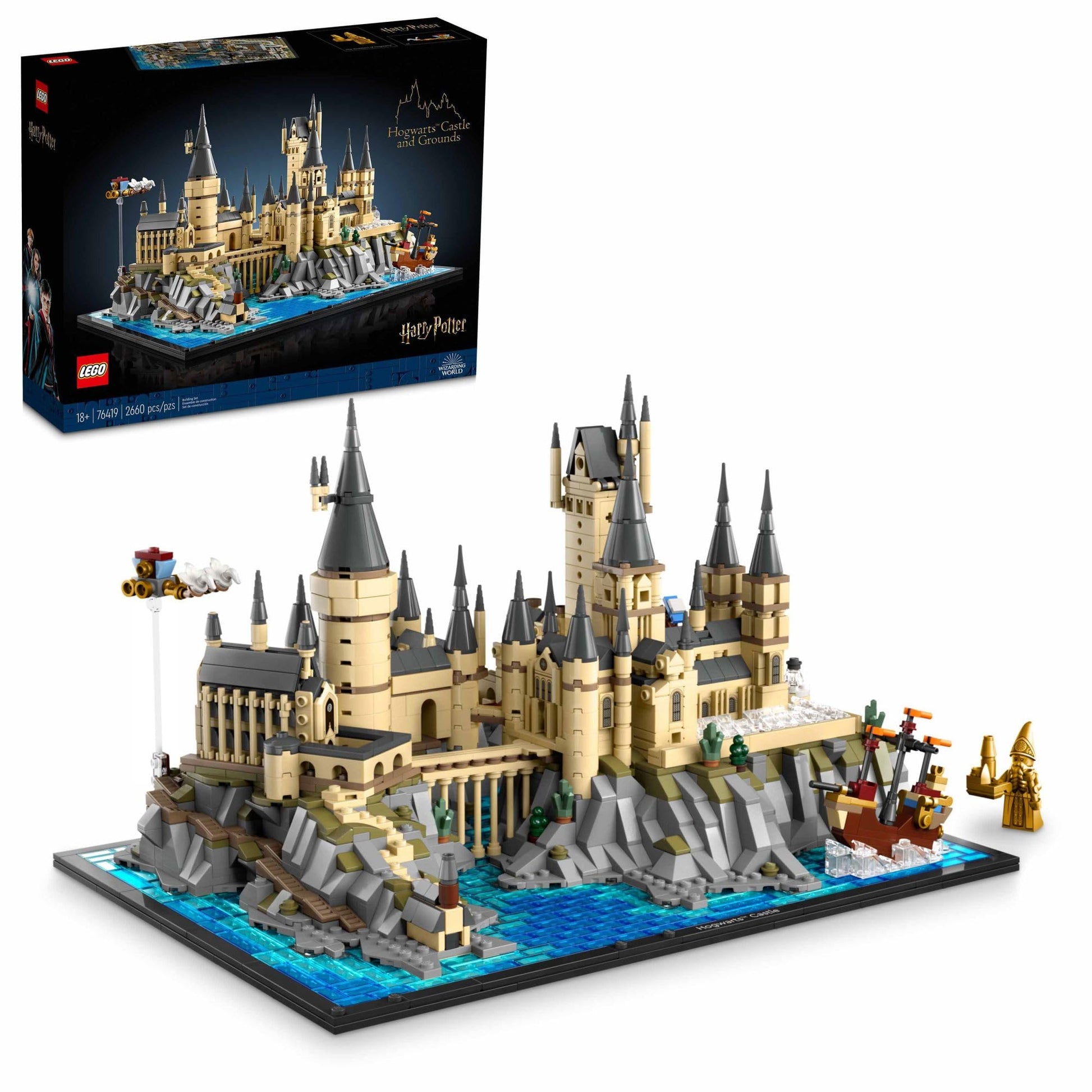 LEGO Harry Potter Hogwarts Castle and Grounds 76419 Building Set, Gift Idea for Adults, Buildable Display Model, Collectible Harry Potter Playset
