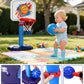 LAO XUE Toddler Basketball Hoop Set,Adjustable Kids Basketball Goal