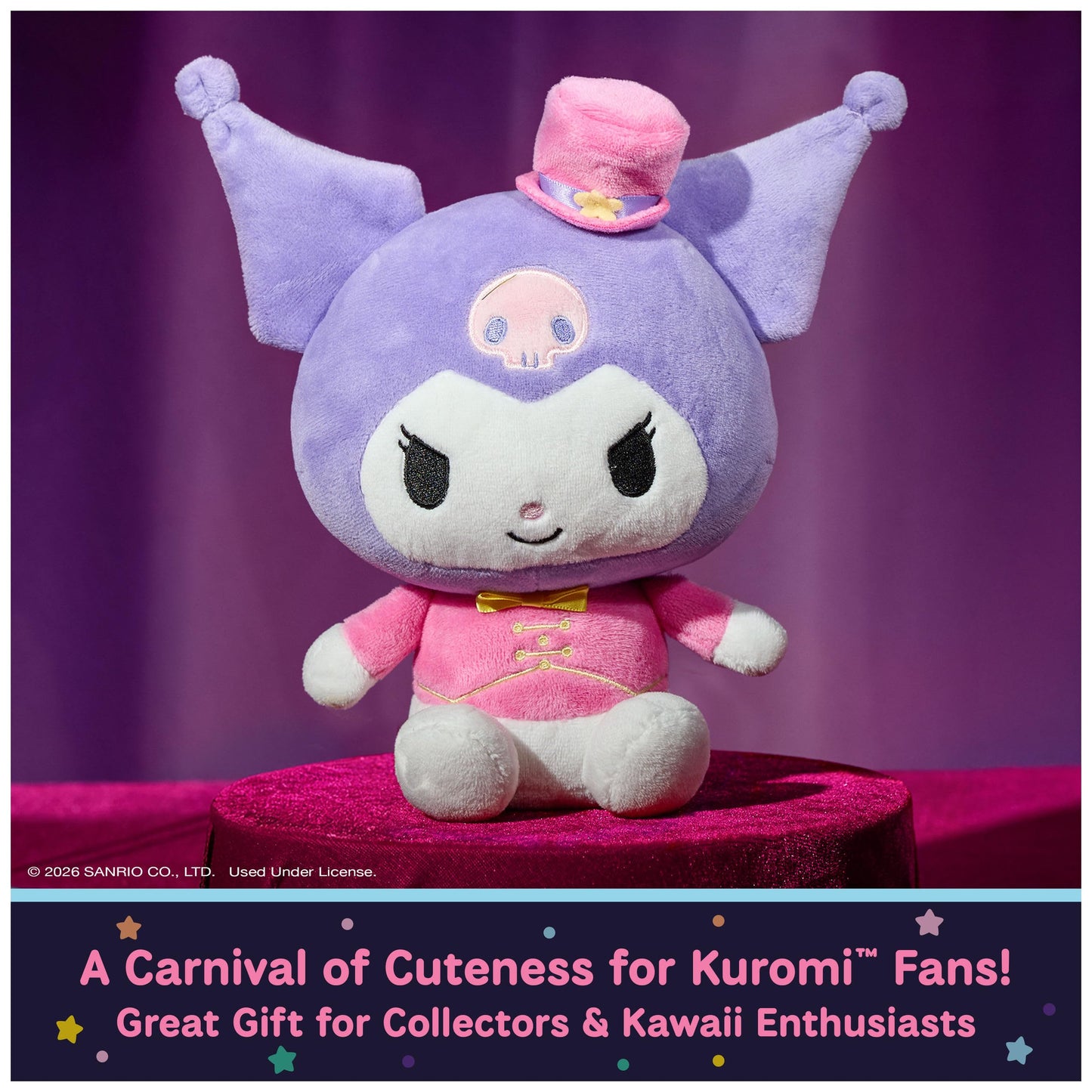 GUND Sanrio Kuromi Lion Tamer 6-Inch Circus Plush Toy for Ages 1+