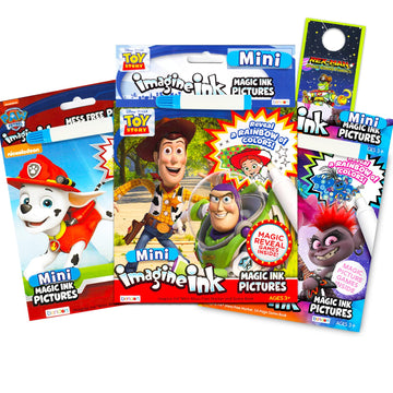 Disney Pixar Imagine Ink Coloring Book Set - Bundle with 3 Magic Ink Books for Kids, Toddlers Featuring Toy Story, Paw Patrol, Trolls with Mess Free