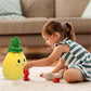 DolliBu Snug-Mooshies Pineapple Stuffed Toy - Super Squishy Cheerful Plush Fruit for Girls and Boys, Cute Pineapple Plush Toy for Stress Relief