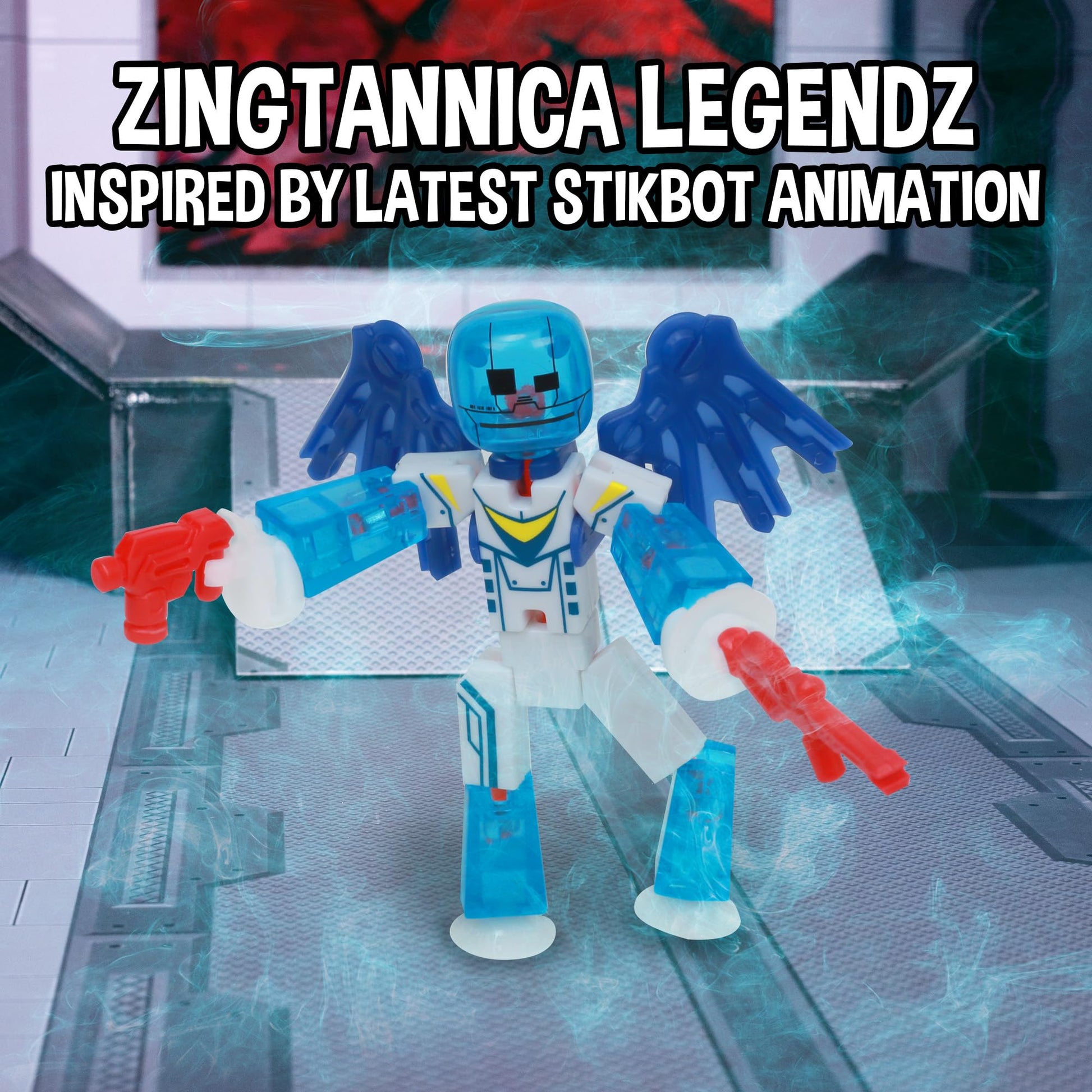 Zing StikBot Zingtannica Action Pack - Collectible Action Figures and Accessories, Includes 1 Stikbot, 1 Set of Accessories, Stop Motion Animation