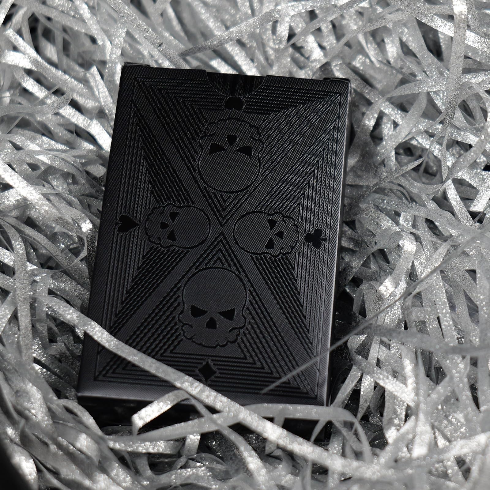 Waterproof Playing Cards, Plastic Playing Cards, 2 Deck of Cards, Standard Size Black Cool Playing Card for Adults, Premium Poker Card Set for Magic