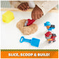 Rubble & Crew, Charger & Wheeler Action Figures, with Kinetic Build-It Sand & 2 Building Tools, PAW Patrol Kids Toys for Boys & Girls Ages 3 and Up