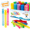 Inscraft Bubble Wand, 120 Pack Mini Bubble Wands Bulk 15 Colors for Halloween, Summer Toys, Wedding, Outdoor Indoor Activity Use, Bubbles Party