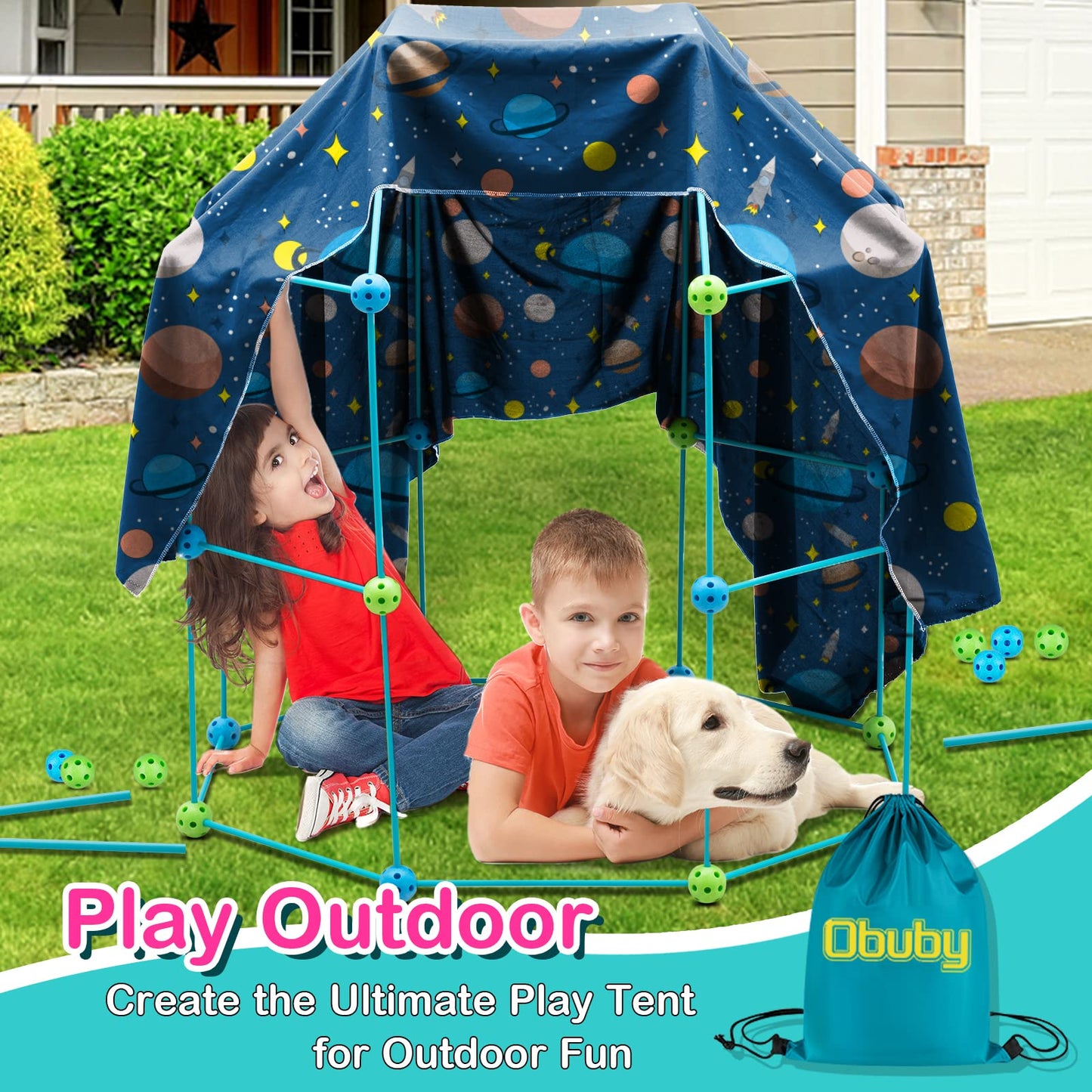 Kids Fort Building Kit 120 Pieces Construction STEM Toys for 3 4 5 6 7 8 9 10 11 12 Years Old Boys and Girls Ultimate Forts Builder Gift Build DIY