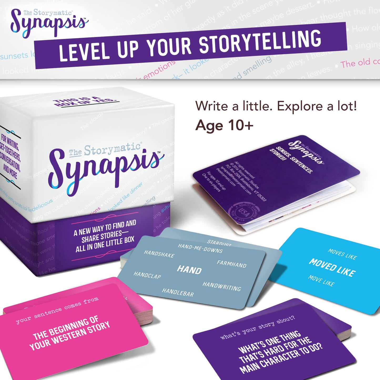 Storymatic Synapsis - Creative Writing Prompts for Adults and Young Writers - Storytelling Game