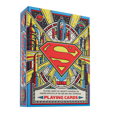 theory11 Superman Playing Cards - Golden Age DC Comics Poker Deck with Vintage Action Comics Art, Magic, Cardistry, Game Night Gift for Superman Fans