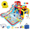 AKEYDIY Water Slide Bounce House,13×12.5ft Waterfall Waves Mega Water Slides Park |Inflatable Water Slide for Big Kids 8-12 &3-10,Large Pool,Blow Up