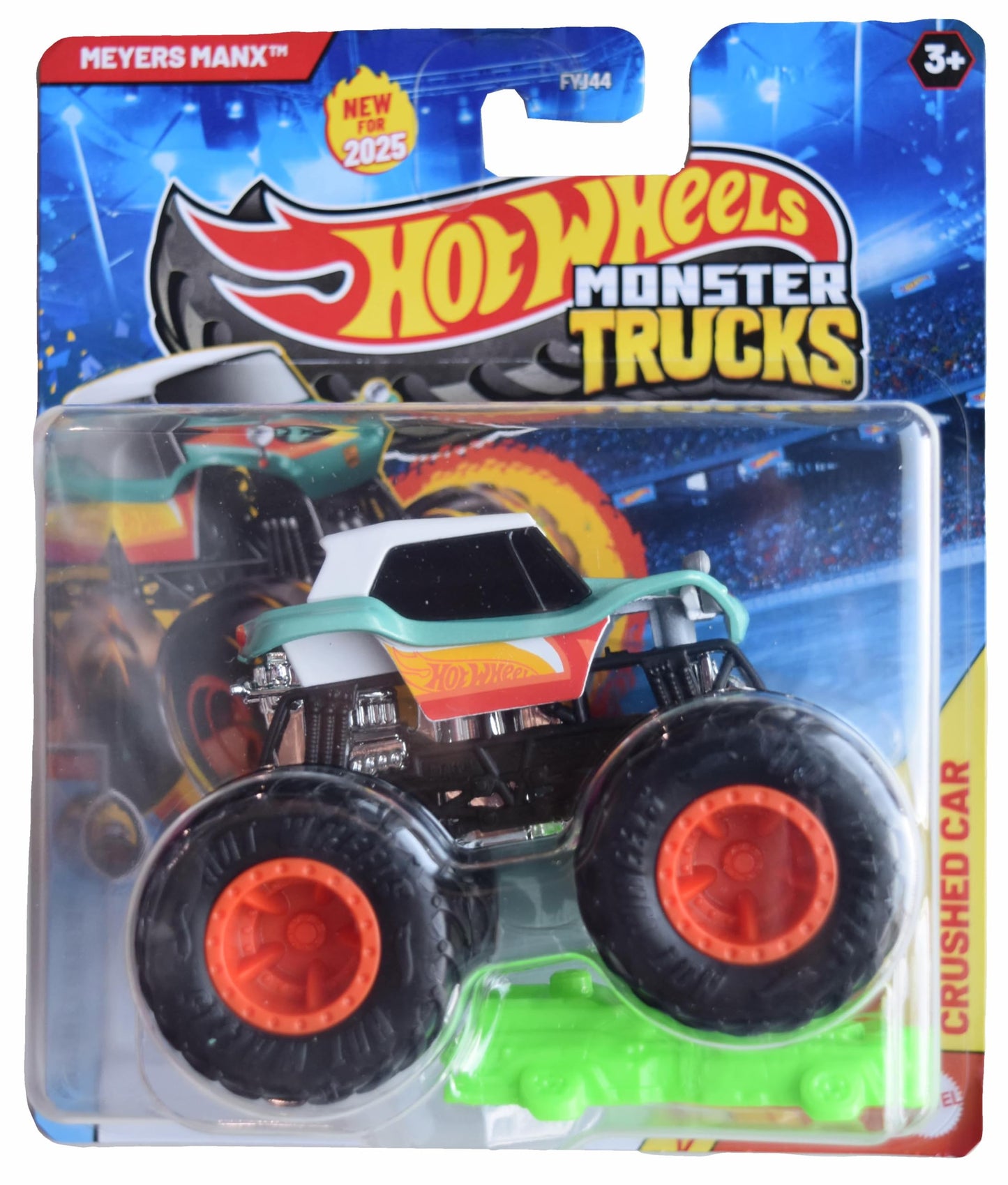 Hot Wheels Monster Trucks Meyers Manx, Crash Legends 2/5 Includes Crushed Car