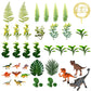 Dinosaur Cake Toppers Artificial Plants Grass Cake Decorations for Dinosaur Theme Jungle Birthday Supplies (Style 2)