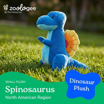 The Petting Zoo Spinosaurus Stuffed Animal Plushie, Gift for Kids, Dinosaur Animals, Blue Dinosaur Plush Toy 9 inches