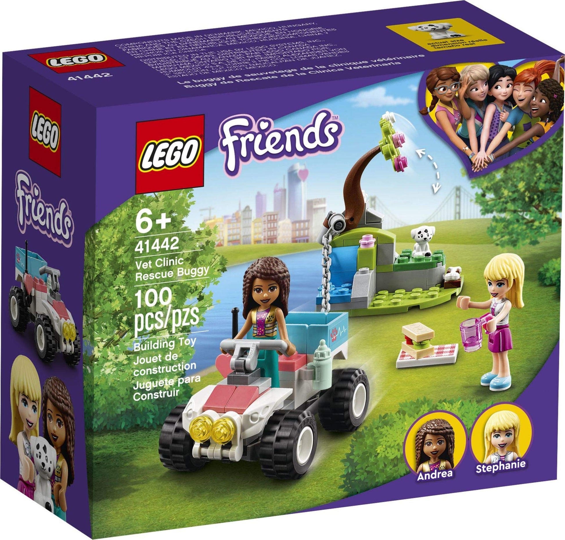 LEGO Friends Vet Clinic Rescue Buggy 41442 Building Kit; Vet Clinic Collectible Toys for Kids Aged 6+; Includes First-Aid Toy Accessories and