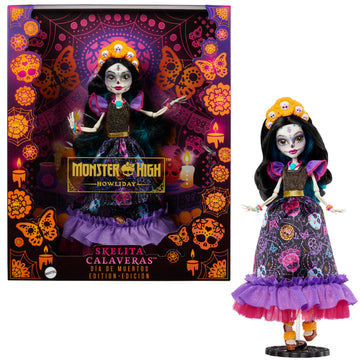 Monster High Doll, Skelita Calaveras Dia De Muertos Collectible with Traditional Sugar Skull & Marigold Details