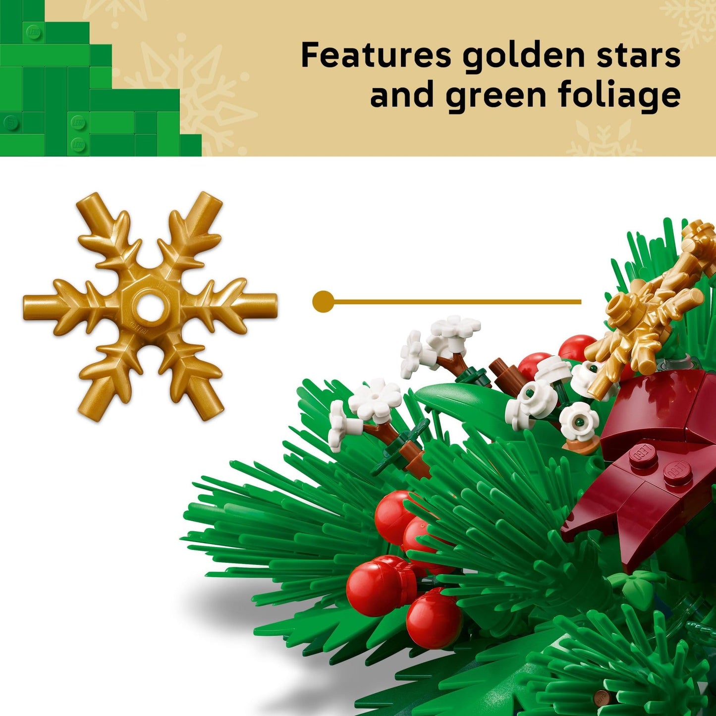 LEGO Christmas Table Decoration Building Toy for Kids - Brick-Built Holiday Centerpiece & Festive Room Decor - Christmas Craft for Girls & Boys, Ages