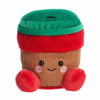 Aurora® Festive Palm Pals™ Jo Peppermint Mocha™ Stuffed Animal - Fun Collectible Plush for Kids and Adult Collectors - Perfect for Holiday Decorations