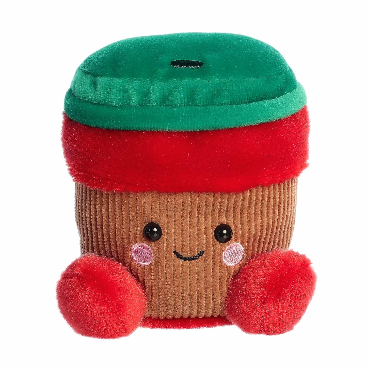 Aurora® Festive Palm Pals™ Jo Peppermint Mocha™ Stuffed Animal - Fun Collectible Plush for Kids and Adult Collectors - Perfect for Holiday Decorations