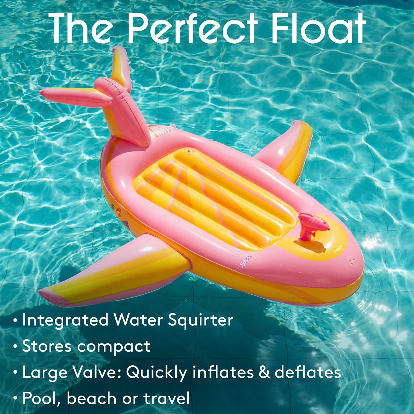 Barbie & FUNBOY Jet Airplane Pool Float - for Kids