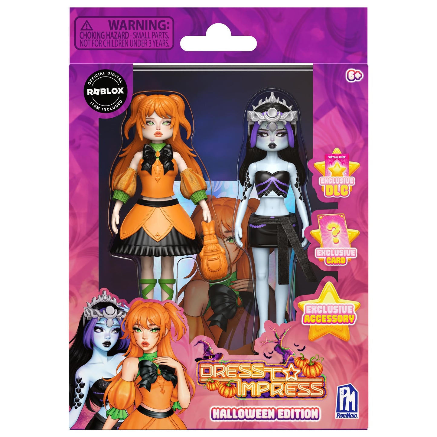 PhatMojo Dress to Impress - Mystery Models - Small Dolls 3-Pack - Halloween Edition - Series 2 - Includes DLC Code - Officially Licensed Collector Set