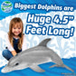 Real Planet 34" Dolphin Plush - Realistic Gray Dolphin Stuffed Animal, Cute Stuff Plush Animals Gift for Kids, Giant Stuffed Animals for Girls Pillows