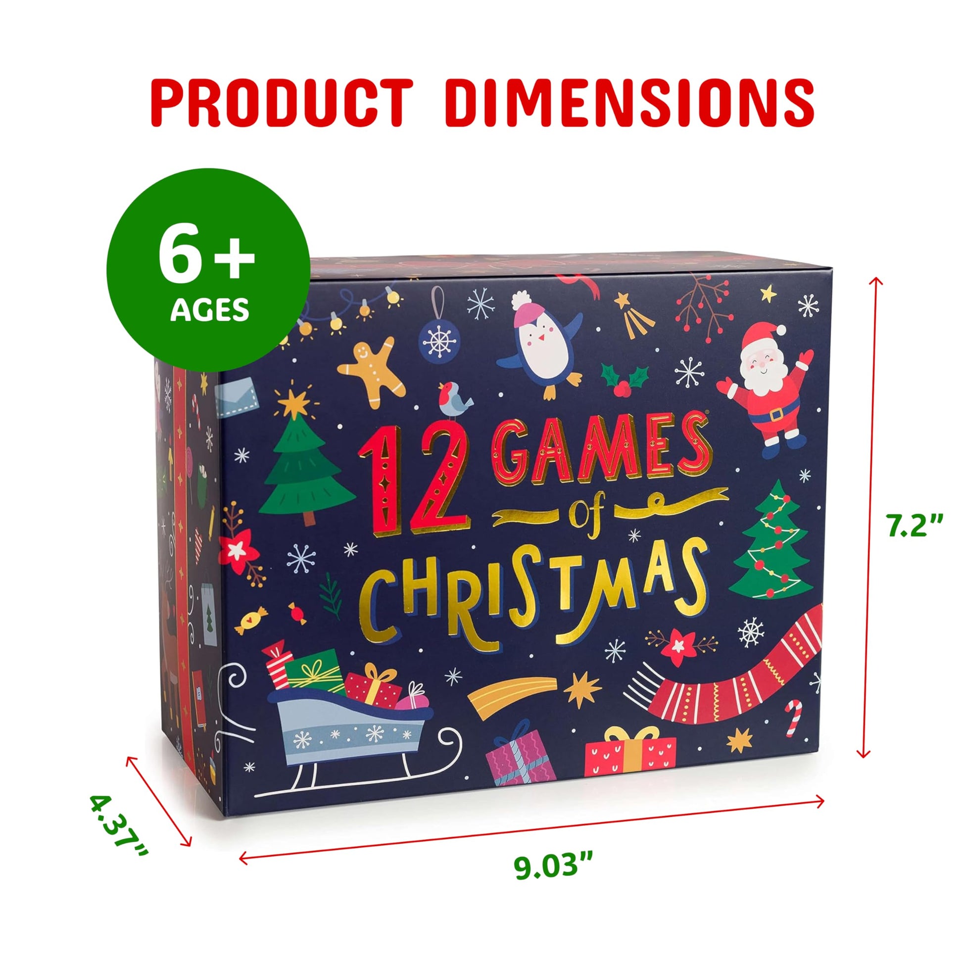 Gutter Games 12 Games of Christmas - Family Game Night Pack for Kids and Teens - Hilarious Christmas Party Games for Adults and Family Party