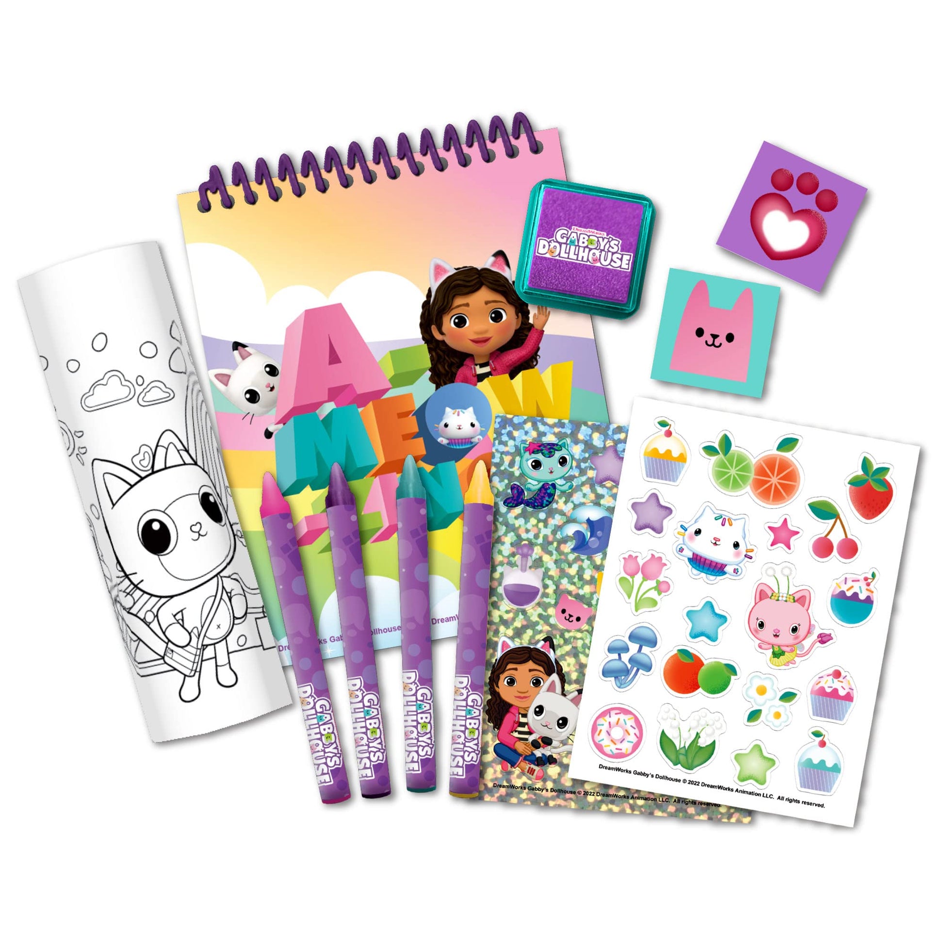Tara Toys Gabby's Dollhouse My Own Creativity Set All-in-One Activity Kit with Coloring, Stickers & Crafts Fun Travel and Party Toy for Kids Ages 3+