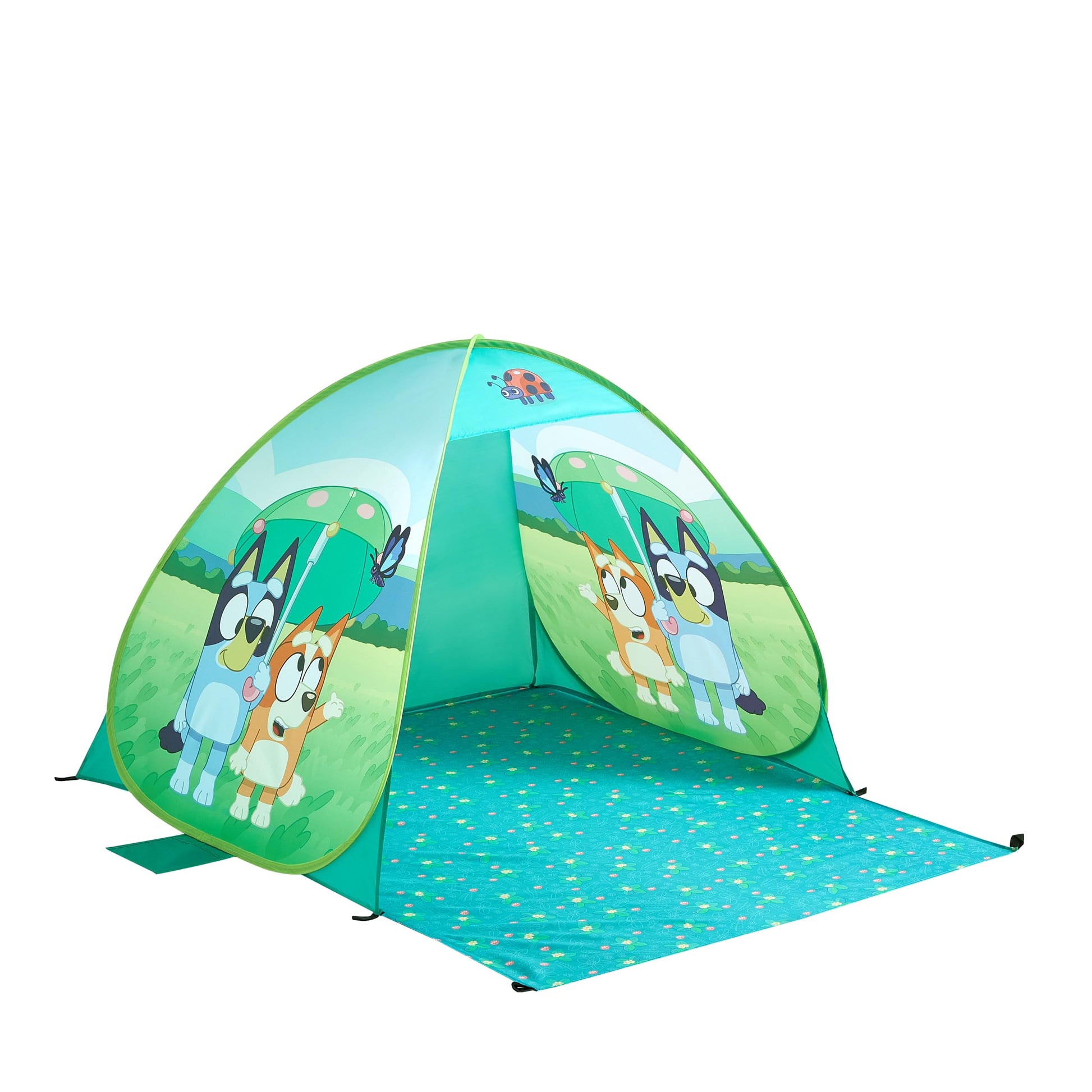 Bluey Canopy Pop Up Tent for Kids, Outdoor Portable Play Tent with UV Sun Shade, Easy Setup Beach & Backyard Shelter, Includes Carry Bag, Lightweight