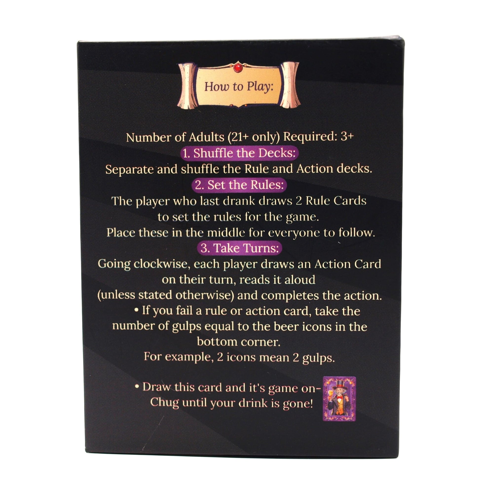Chug Drinking Game - Hilarious Party Games for Adults Perfect for Game Night, Ice Breakers, Conversation Starter, Great for Chill Nights or Big
