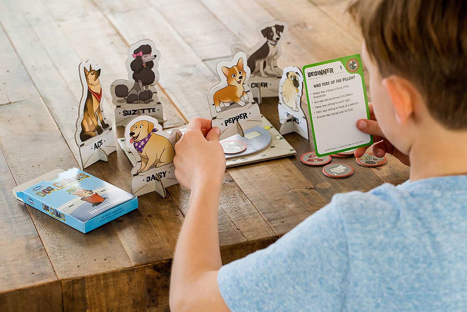 ThinkFun Dog Crimes Logic Game - Engaging Brainteaser for Kids and Adults | Fun Detective Theme | Memory and Reasoning Skill Builder | Unique Artwork