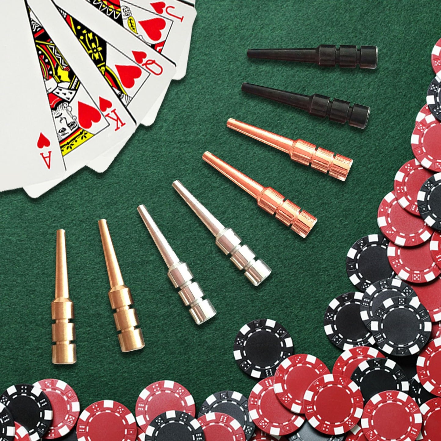 32Pcs Metal Cribbage Pegs Fit 1/8 Holes Size Cribbage Board Pegs, Premium Cribbage Peg with a Tapered Design for Cribbage Traditional Board Game, 4